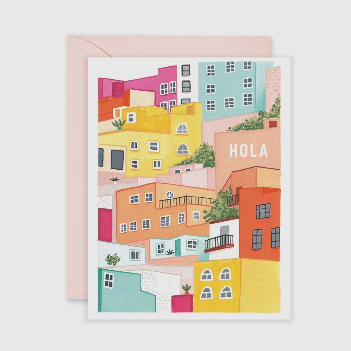 Hola Buildings Everyday Greeting Card