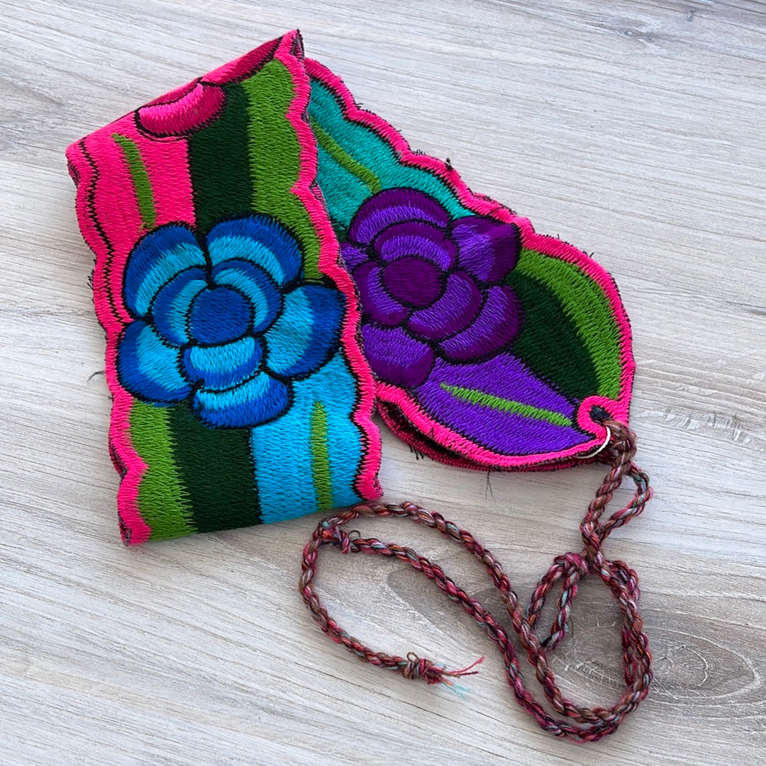 Embroidered Sash Belt - Pink